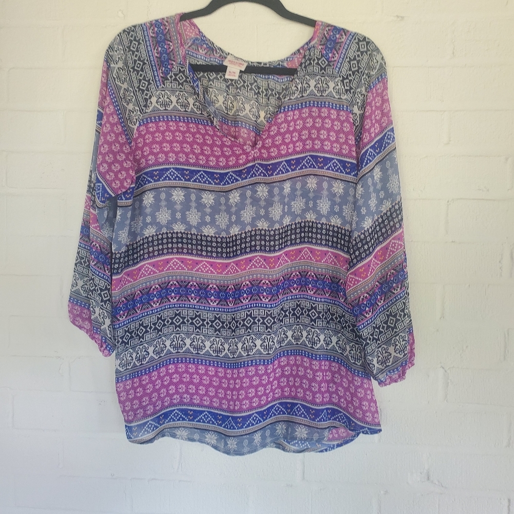 Final sale Mossimo womens sheer boho top